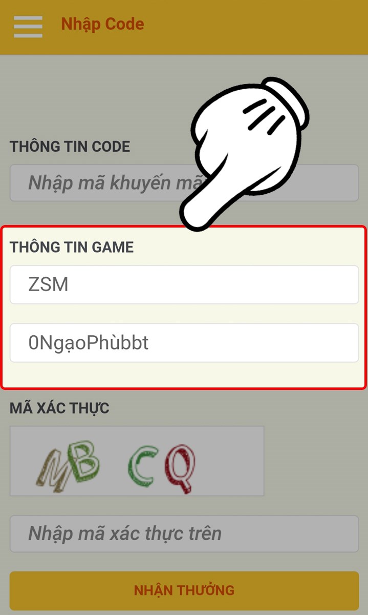 Danh sách code