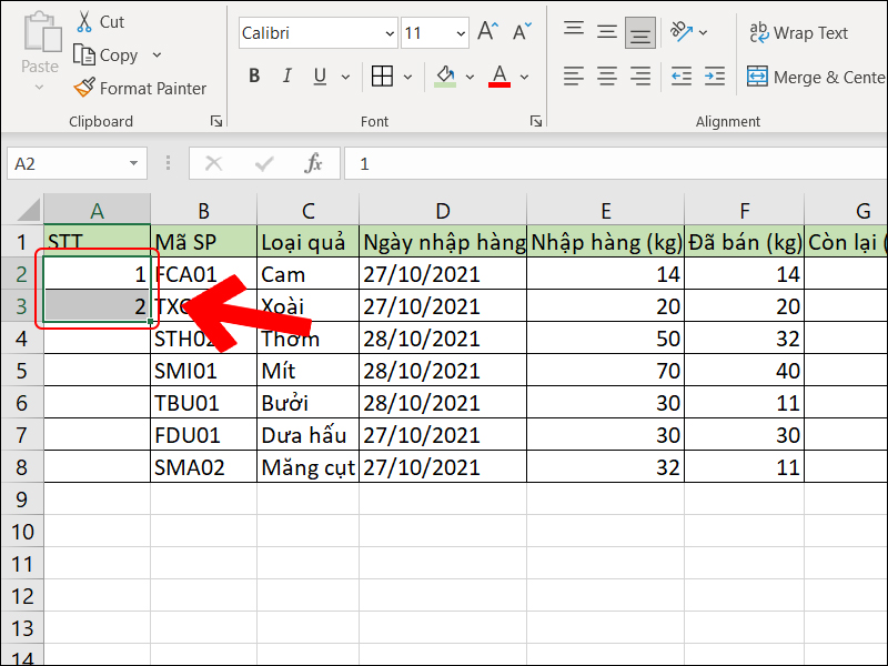 Thủ thuật đánh số thứ tự trong Excel