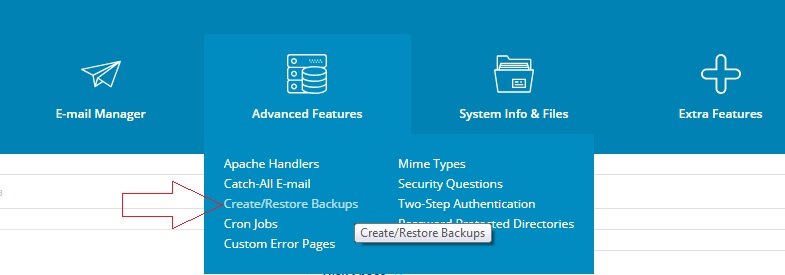 Backup dữ liệu trên DirectAdmin