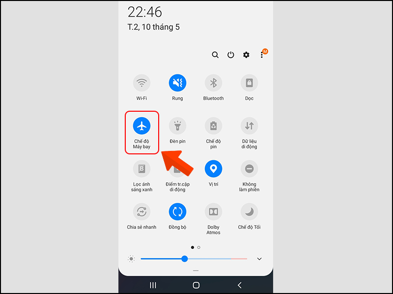 Bật tắt chế độ máy bay trên Android
