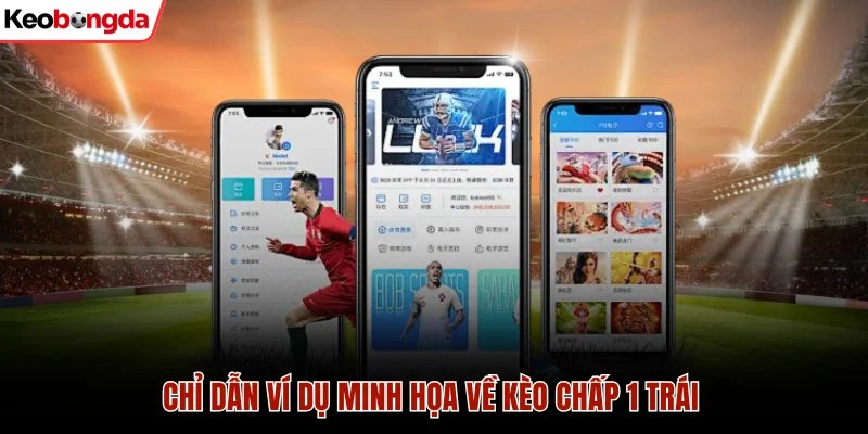 Chỉ dẫn ví dụ minh họa về kèo chấp 1 trái  