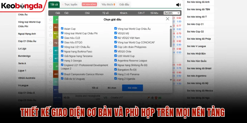 Thiết kế giao diện cơ bản và phù hợp trên mọi nền tảng